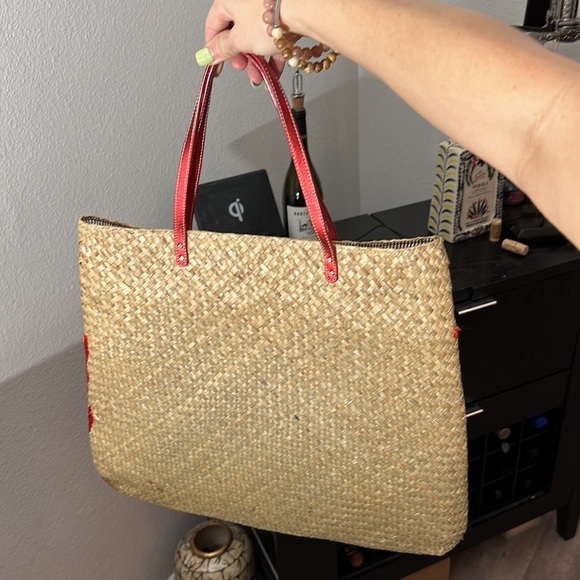 Kate Spade Bird straw bag large - Picture 2 of 5